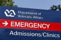 Veterans Affairs signage and logo. The VA provides healthcare services to military veterans VII