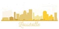 Louisville City skyline golden silhouette. Royalty Free Stock Photo