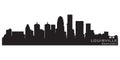 Louisville, Kentucky city skyline. Detailed vector silhouette Royalty Free Stock Photo