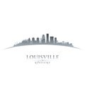 Louisville Kentucky city skyline silhouette white background Royalty Free Stock Photo