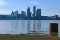 Louisville, Kentucky skyline across the Ohio River Royalty Free Stock Photo