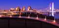 Louisville, Kentucky skyline at dusk Royalty Free Stock Photo