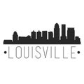 Louisville Kentucky Skyline. Silhouette City Design Vector Famous Monuments. Royalty Free Stock Photo