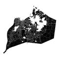 Louisville, Kentucky, United States, Black and White high resolution map