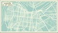 Louisville Kentucky USA City Map in Retro Style. Outline Map.