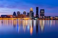 Louisville, Kentucky, USA Skyline on the River Royalty Free Stock Photo