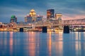 Louisville, Kentucky, USA at spring sunset. Royalty Free Stock Photo