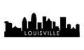 Louisville skyline silhouette. Royalty Free Stock Photo