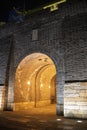 Loumen City Wall at night in Suzhou Royalty Free Stock Photo