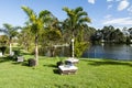 Lounge area for guests outside Royalty Free Stock Photo