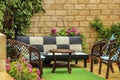 Lounge area for guests outside Royalty Free Stock Photo