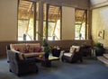 Lounge area in lobby of Caribbean resort hotel Royalty Free Stock Photo