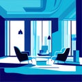 Lounge area in the lobby of a luxury hotel Royalty Free Stock Photo