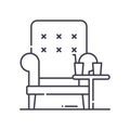 Lounge armchair icon, linear isolated illustration, thin line vector, web design sign, outline concept symbol with Royalty Free Stock Photo
