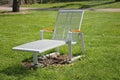 Lounge chair sunbathing metal urban furniture