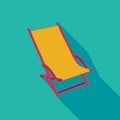 Lounger Beach Sunbed Chair flat icon