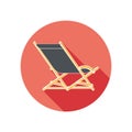 Lounger Beach Sunbed Chair flat icon