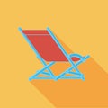 Lounger Beach Sunbed Chair flat icon