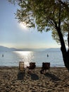 Lounging by the lake Royalty Free Stock Photo