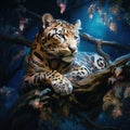 Lounging Leopard Royalty Free Stock Photo