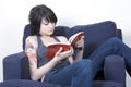 Lounging and reading