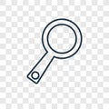 Loupe concept vector linear icon isolated on transparent background, Loupe concept transparency logo in outline style