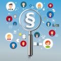 Loupe Humans Mirror Paragraph Royalty Free Stock Photo