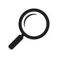 Loupe icon. Magnifying glass icon, magnifier symbol.