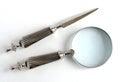 Loupe and Letter Opener Royalty Free Stock Photo