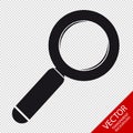 Loupe Magnifying Glass - Vector Icon - Isolated On Transparent Background