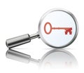 Loupe Mirror Key Royalty Free Stock Photo