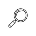 Loupe, search line icon, outline vector sign
