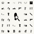 loupe and a trace of shoes icon. Detailed set of Crime icons. Premium quality graphic design sign. One of the collection icons for