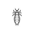 Louse insect line icon