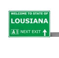 LOUSIANA road sign isolated on white Royalty Free Stock Photo