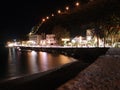 Loutraki seaside in the night Royalty Free Stock Photo