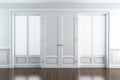 Louvered Doors on white background Royalty Free Stock Photo