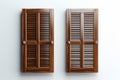 Louvered Doors on white background Royalty Free Stock Photo