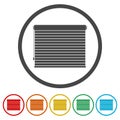 Louvers rolls sign icon, 6 Colors Included