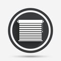 Louvers sign icon. Window blinds or jalousie.