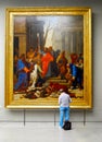 Louvre Art Gallery Book Burning Painting