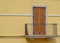 Louvre door and balcony Royalty Free Stock Photo