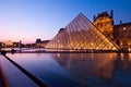 Louvre at dusk