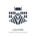 Louvre icon. Trendy flat vector Louvre icon on white background