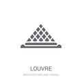 Louvre icon. Trendy Louvre logo concept on white background from
