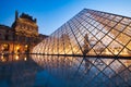 Louvre Museum at Dusk, Paris