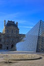 The Louvre Museum fountain drained out of water Royalty Free Stock Photo