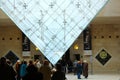 Louvre Museum. The glass pyramid of the Louvre. Paris, France Royalty Free Stock Photo