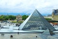 Louvre Museum. The glass pyramid of the Louvre. Paris, France Royalty Free Stock Photo