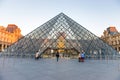 Louvre museum with landmark entrance - pyramid